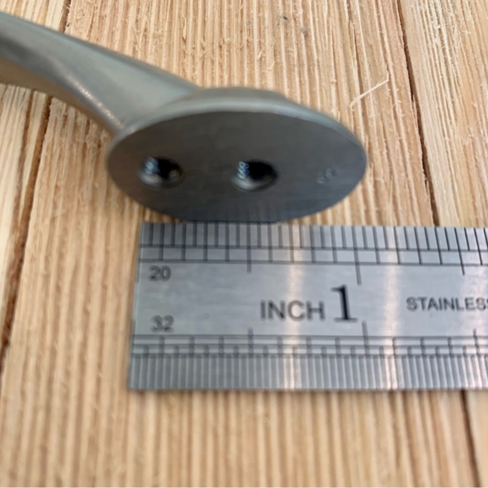 6 Drawer Pulls Dual Mount Shell Pull Satin Nickel Flower Curve Arch Bow Cabinets - Picture 13 of 14